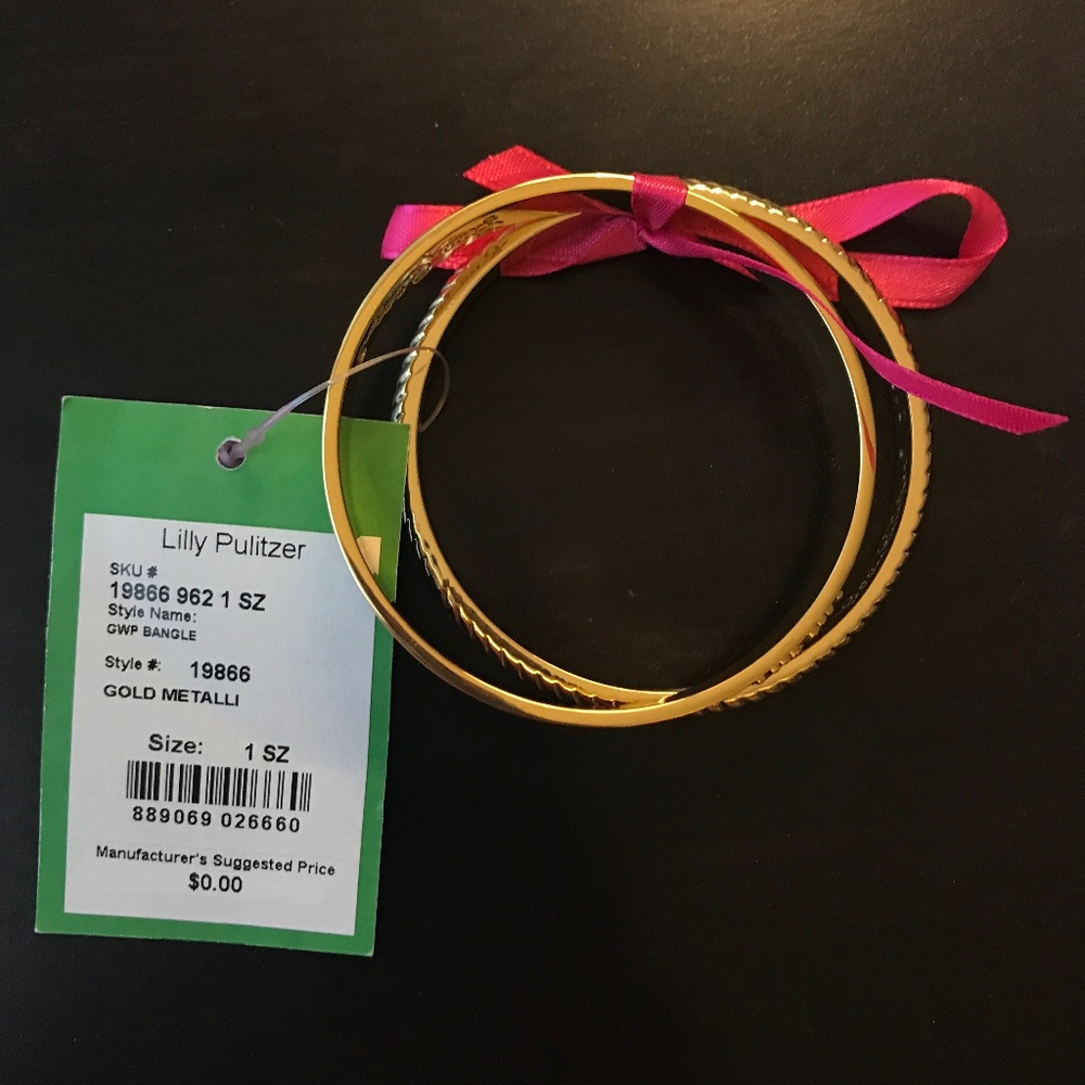 NWT Lilly Pulitzer Gold Bangles